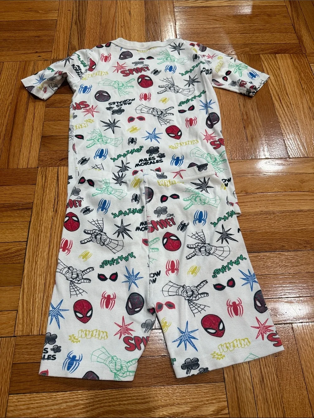 Hanna Andersson Kids White Spider-Man Graphic Pajama Set Size 10